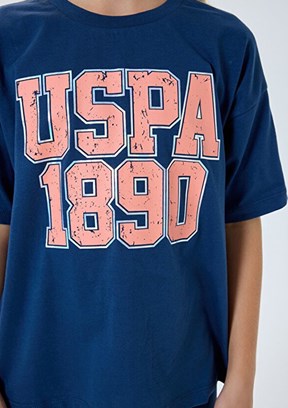 US POLO ASSN - US2523-G Kız Çocuk Lacivert Taytlı İkili Takım