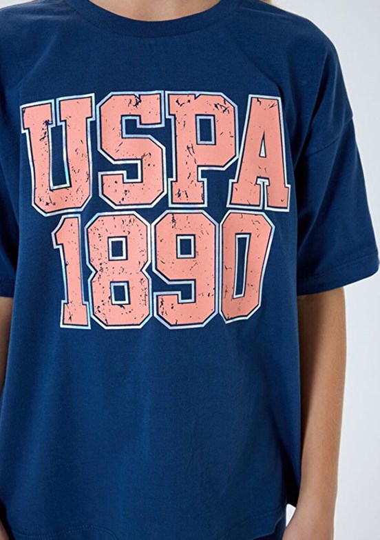 US POLO ASSN - US2523-G Kız Çocuk Lacivert Taytlı İkili Takım