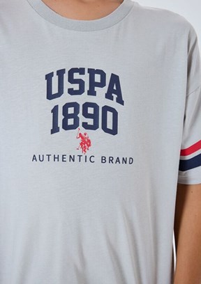 US POLO ASSN - US2414-G Erkek Çocuk Gri Şortlu İkili Takım