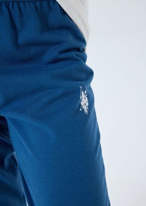 US POLO ASSN - US2413-G Erkek Çocuk Beyaz Pijama Takımı