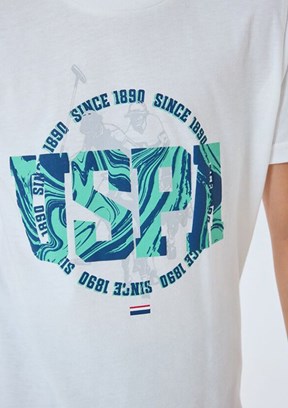 US POLO ASSN - US2413-4 Erkek Çocuk Beyaz Pijama Takımı