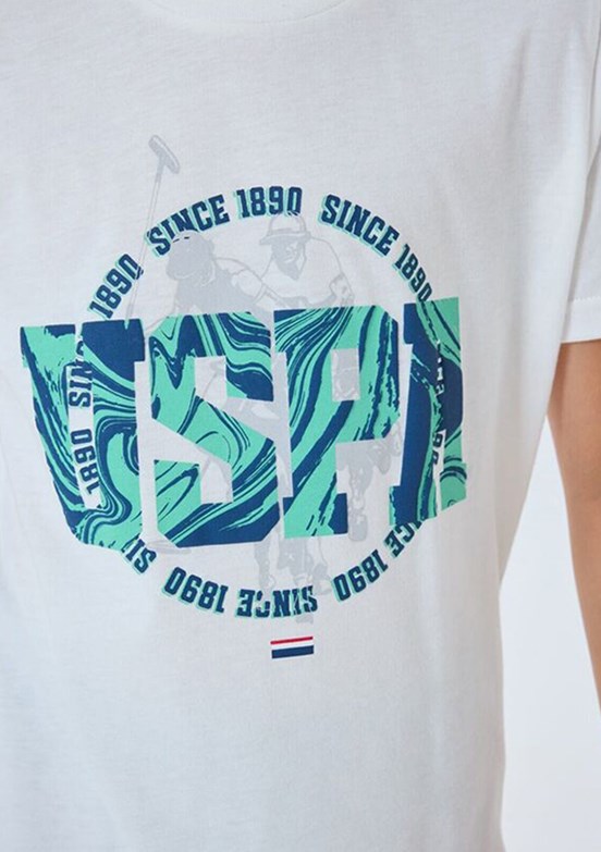 US POLO ASSN - US2413-4 Erkek Çocuk Beyaz Pijama Takımı