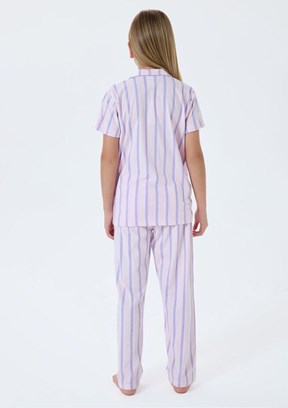 US POLO ASSN - US2533-4 Kız Çocuk Pembe Pijama Takımı