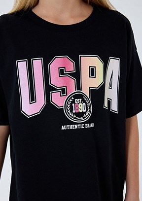US POLO ASSN - US2517-G Kız Çocuk Siyah Taytlı İkili Takım