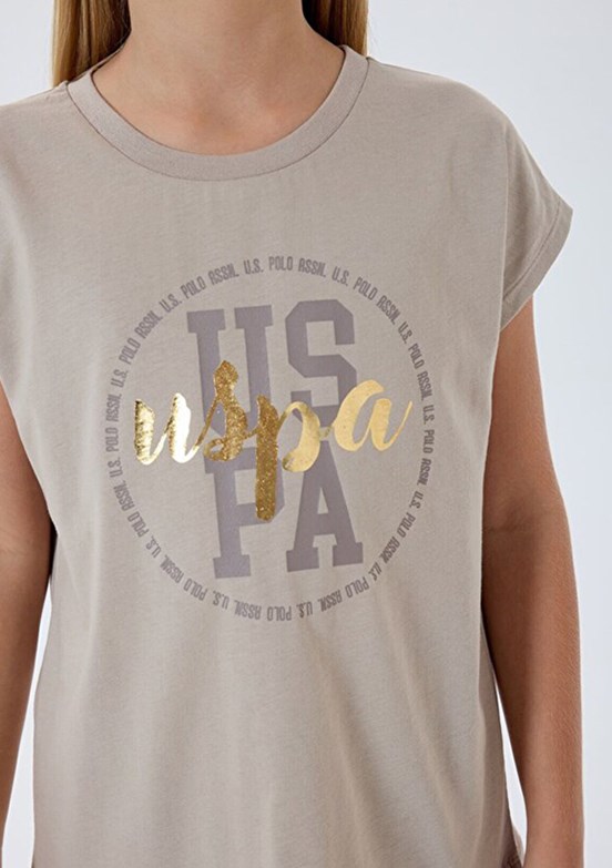 US POLO ASSN - US2511-G Kız Çocuk Bej Taytlı İkili Takım