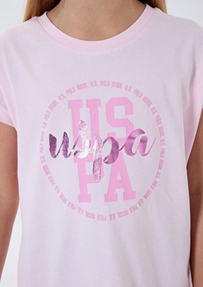 US POLO ASSN - US2511-4 Kız Çocuk Pembe Taytlı İkili Takım