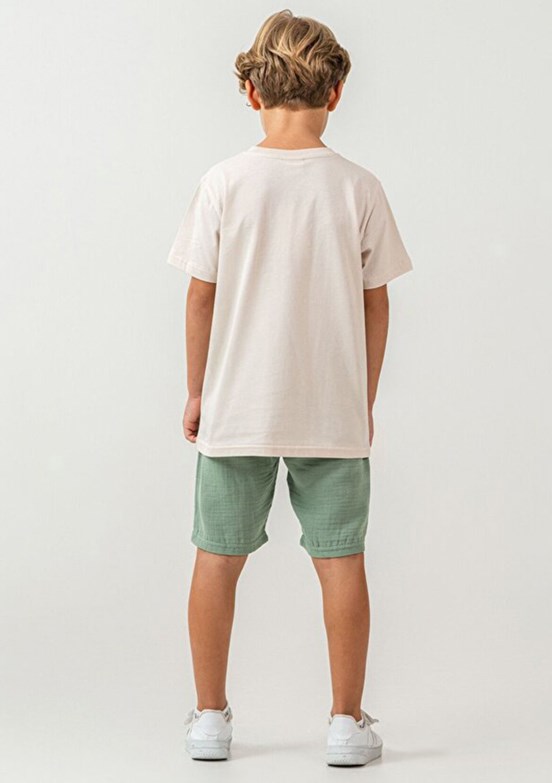 US POLO ASSN - US2440-G Erkek Çocuk Bej Şortlu İkili Takım