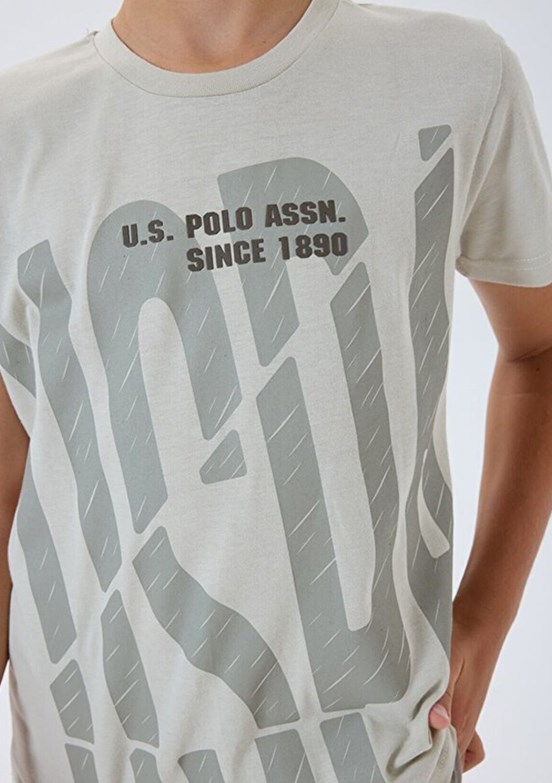 US POLO ASSN - US2429-G Erkek Çocuk Bej Şortlu İkili Takım