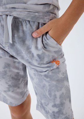 US POLO ASSN - US2438-G Erkek Çocuk Gri Şortlu İkili Takım