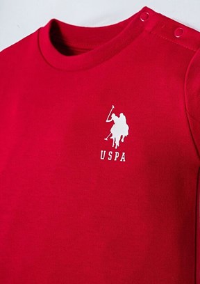 US POLO ASSN - USB2861 Erkek Bebek Beyaz 3'Lü Zıbın