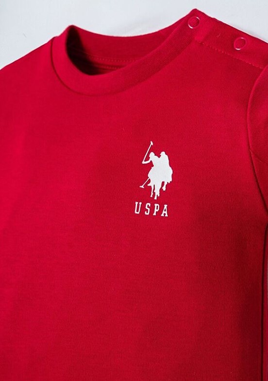 US POLO ASSN - USB2861 Erkek Bebek Beyaz 3'Lü Zıbın