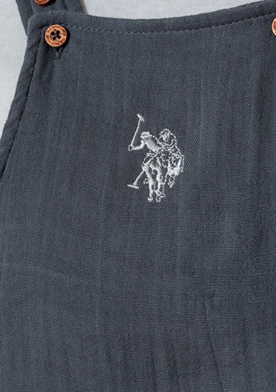 US POLO ASSN - USB2881 Erkek Bebek Gri Salopet Pantolon