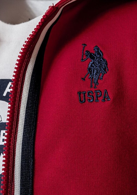 US POLO ASSN - USB2875 Erkek Bebek Kırmızı Eşofman Takımı