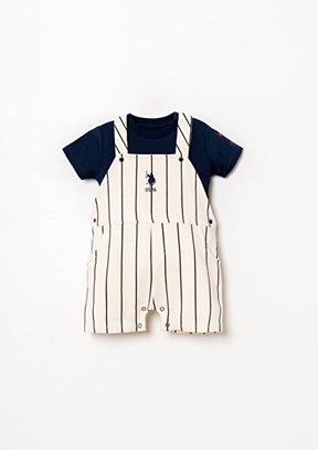 US POLO ASSN - USB2870 Erkek Bebek Lacivert Salopet Pantolon