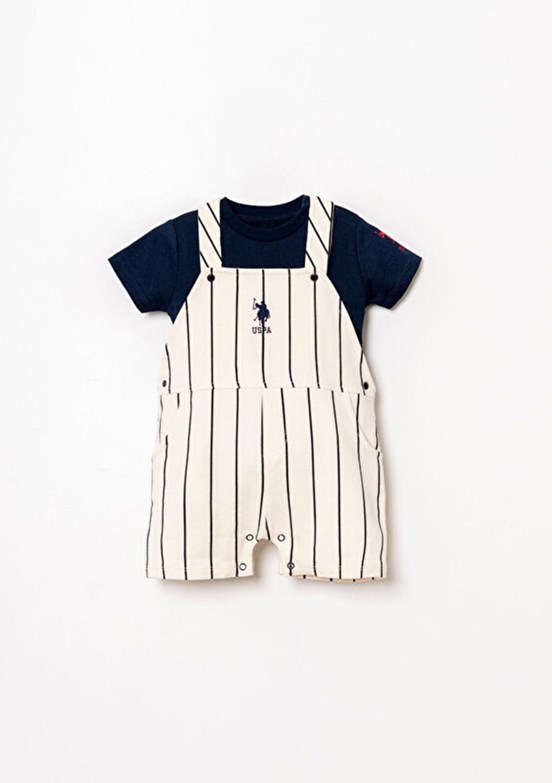 US POLO ASSN - USB2870 Erkek Bebek Lacivert Salopet Pantolon