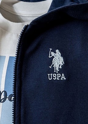 US POLO ASSN - USB2903 Erkek Bebek Lacivert Eşofman Takımı