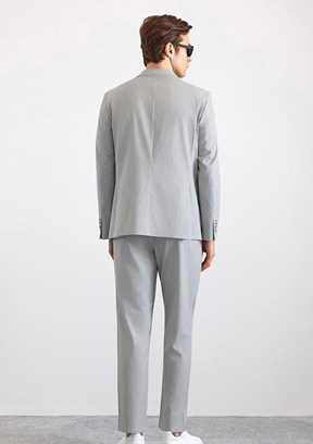 SÜVARİ - TK1006900398 Erkek Gri Slim Takım Elbise