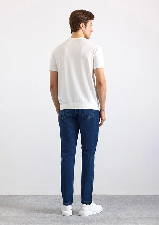 SÜVARİ - STR2013700003 Erkek Beyaz Triko T-Shirt