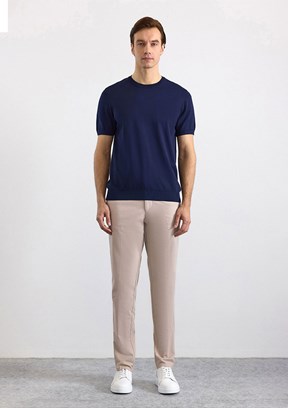 SÜVARİ - STR2013700003 Erkek Lacivert Triko T-Shirt