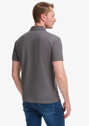 PIERRE CARDIN - Erkek Gri Basic T-Shirt