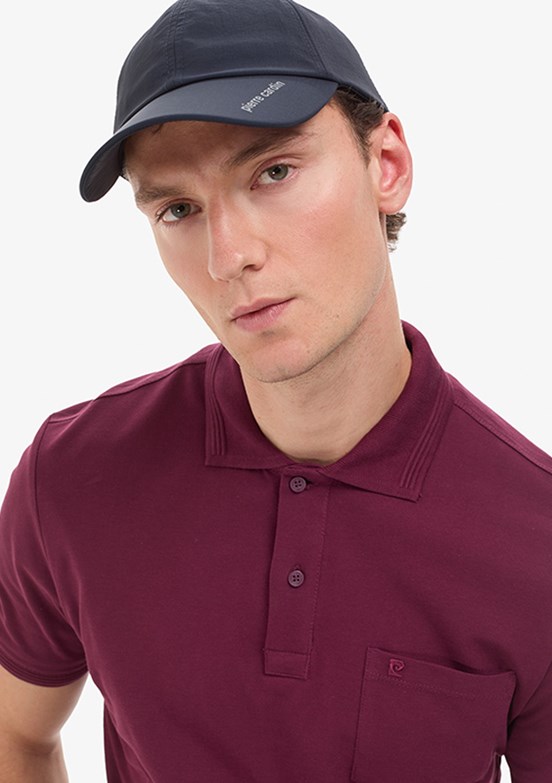 PİERRE CARDİN - Erkek Bordo Basic T-Shirt