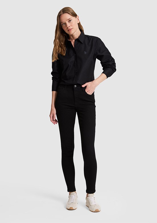 US POLO ASSN - Kadın Siyah Slim Jean Pantolon