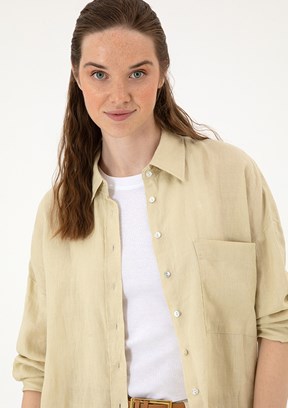 US POLO ASSN Kadın Yeşil Uzun Kol Gömlek