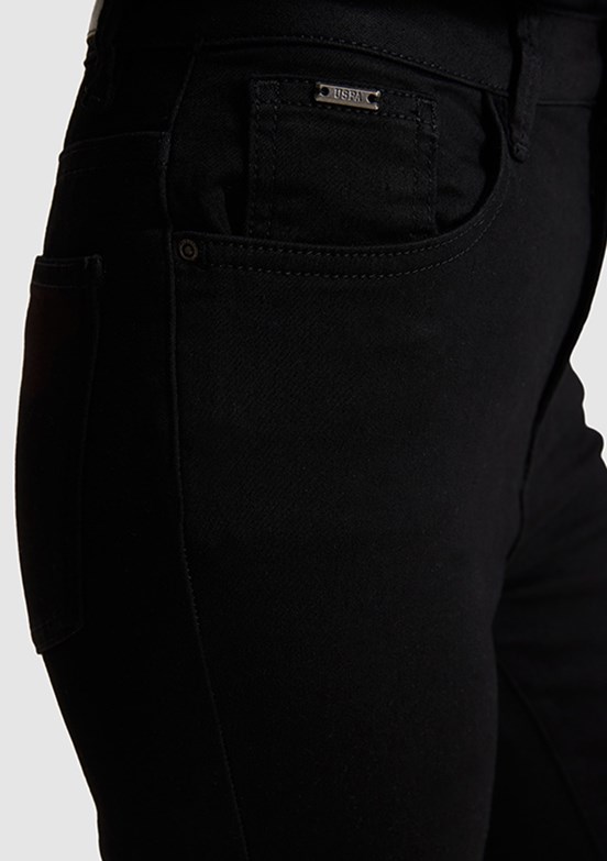 US POLO ASSN - Kadın Siyah Slim Jean Pantolon