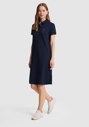 US POLO ASSN - Kadın Lacivert Örme Elbise