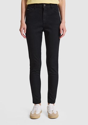 US POLO ASSN - Kadın Siyah Oversize Jean Pantolon