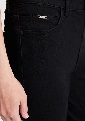 US POLO ASSN - Kadın Siyah Oversize Jean Pantolon