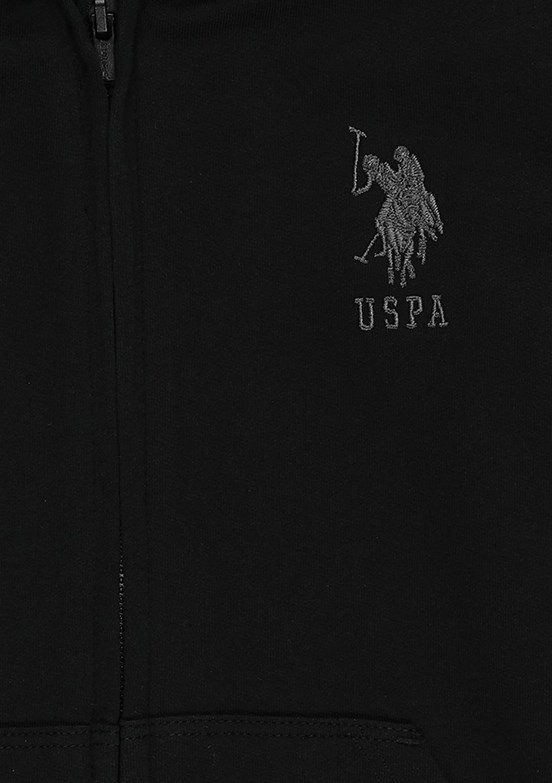 US POLO ASSN Erkek Çocuk Siyah Basic Sweatshirt