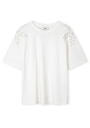 İPEKYOL - IS1260070214 Kadın Beyaz Basic T-Shirt