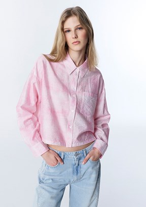 TWİST - TS1260025142 Kadın Pembe Basic Gömlek