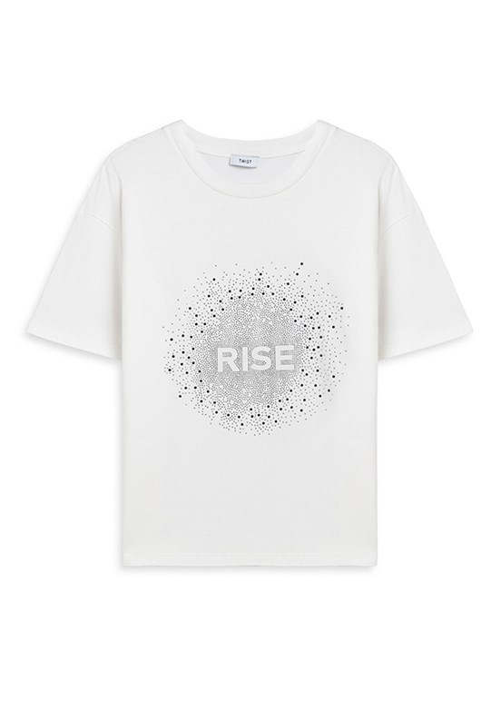 TWİST - TS1260070253 Kadın Beyaz Basic T-Shirt