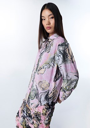 TWİST - TS1260025129 Kadın Pembe Basic Gömlek