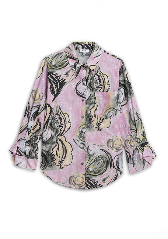 TWİST - TS1260025129 Kadın Pembe Basic Gömlek