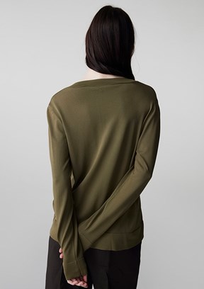 İPEKYOL - IS1260050081 Kadın Yeşil Basic Kazak
