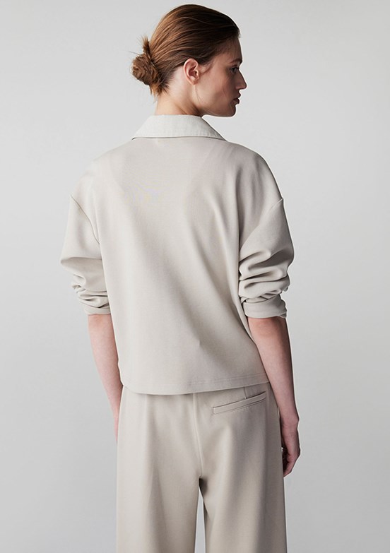 İPEKYOL - IS1260091009 Kadın Bej Basic Sweatshirt