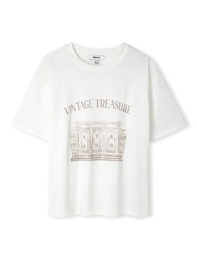 İPEKYOL - IS1260070108 Kadın Beyaz Bisiklet Yaka T-Shirt