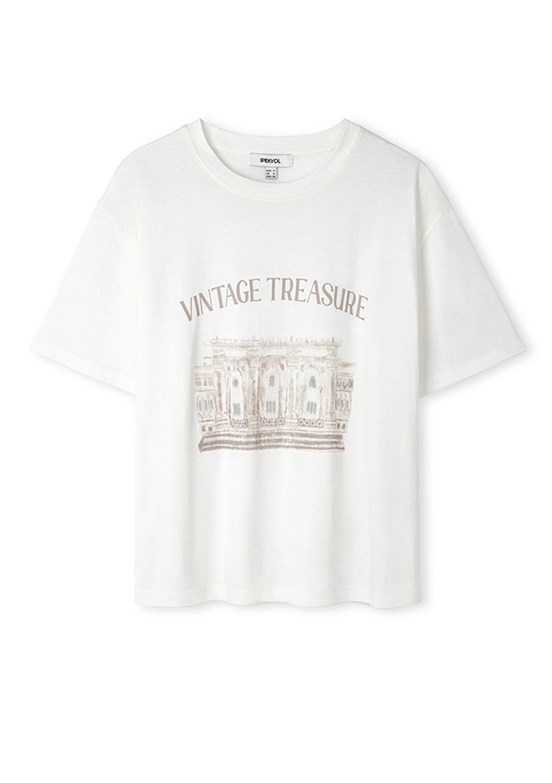 İPEKYOL - IS1260070108 Kadın Beyaz Bisiklet Yaka T-Shirt