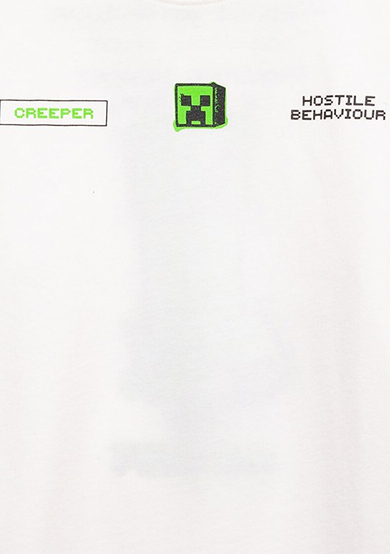MAVİ - M6610435-70057 Erkek Çocuk Beyaz Baskılı T-Shirt