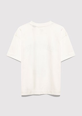 MAVİ - M6610433-70057 Erkek Çocuk Beyaz Baskılı T-Shirt