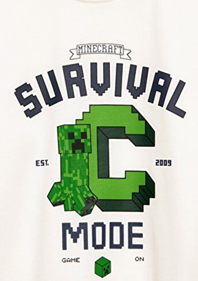 MAVİ - M6610433-70057 Erkek Çocuk Beyaz Baskılı T-Shirt