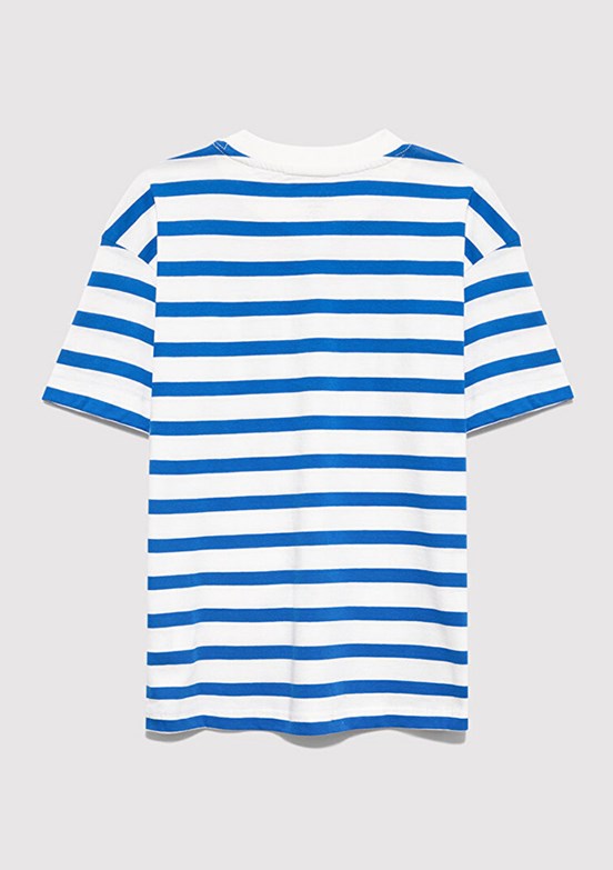 MAVİ - M6610251-91364 Erkek Çocuk Mavi Baskılı T-Shirt