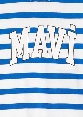 MAVİ - M6610251-91364 Erkek Çocuk Mavi Baskılı T-Shirt
