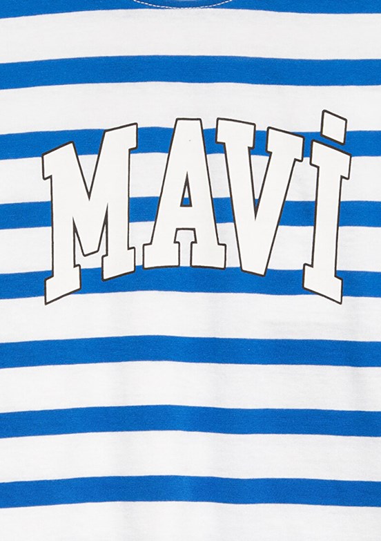 MAVİ - M6610251-91364 Erkek Çocuk Mavi Baskılı T-Shirt