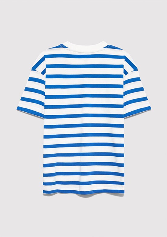 MAVİ - M6610251-91364 Erkek Çocuk Mavi Baskılı T-Shirt