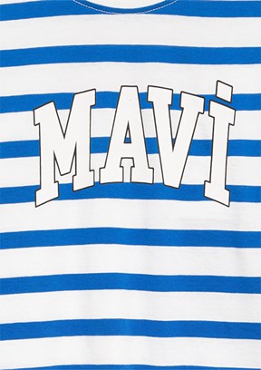 MAVİ - M6610251-91364 Erkek Çocuk Mavi Baskılı T-Shirt