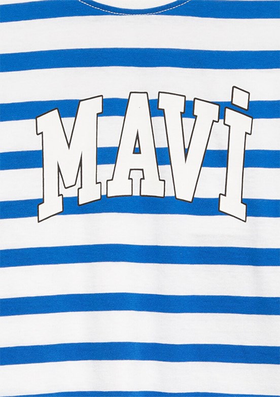 MAVİ - M6610251-91364 Erkek Çocuk Mavi Baskılı T-Shirt